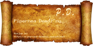 Pipernea Demény névjegykártya